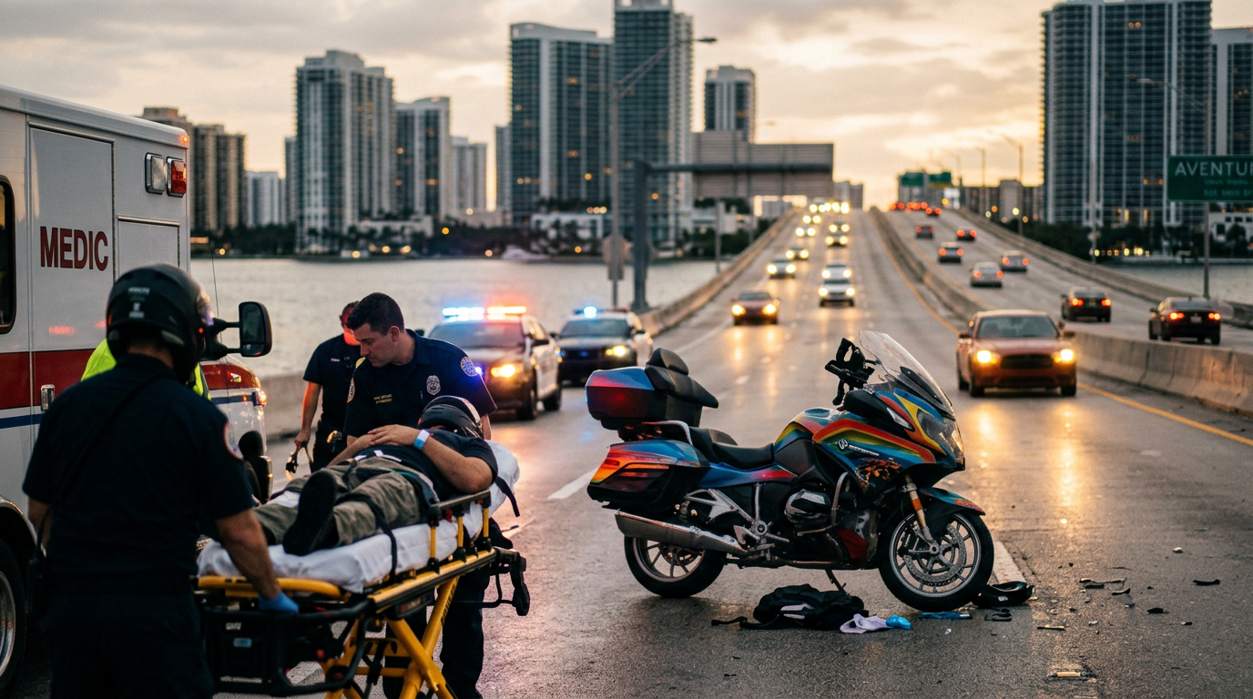 Aventura Motorcyclist Injured on Rickenbacker Causeway Faces Strict Medical Deadlines for Insurance Coverage