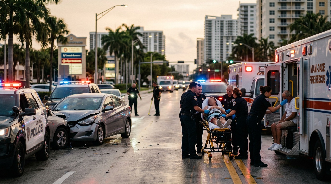 Aventura Residents Hospitalized After Doral Chain-Reaction Crash Raises Questions of Modified Comparative Fault