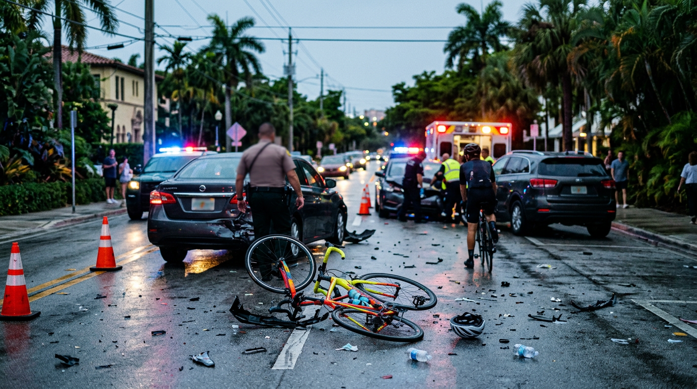 Coconut Grove Cyclist Injured in Doral Chain Reaction Crash Seeking PIP Coverage Protections