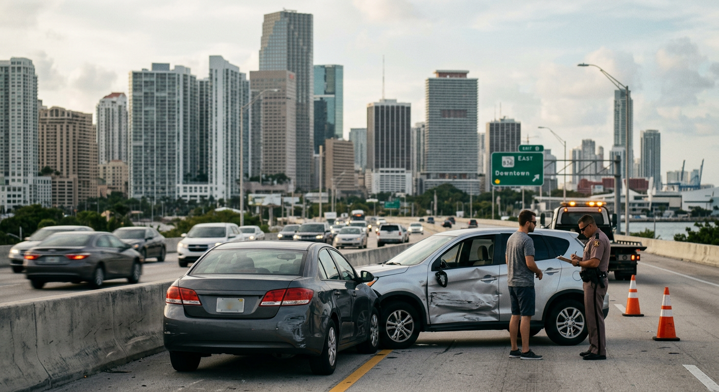 Downtown Miami Sideswipe Accident on SR-836 Raises Questions About Uninsured Motorist Coverage Stacking