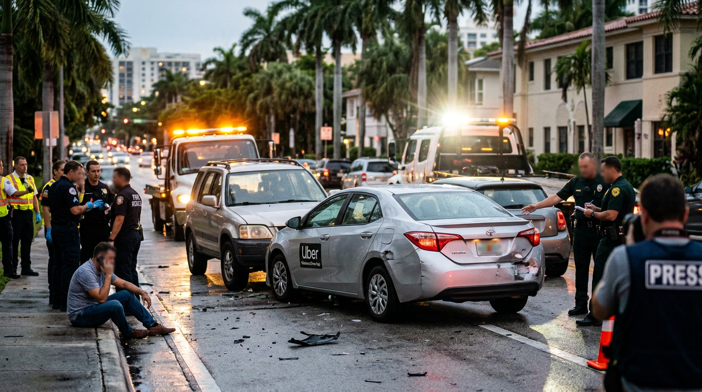 Evening Commute Pile-Up Near Coconut Grove Highlights Complex Florida Rideshare Insurance Coverage Gaps