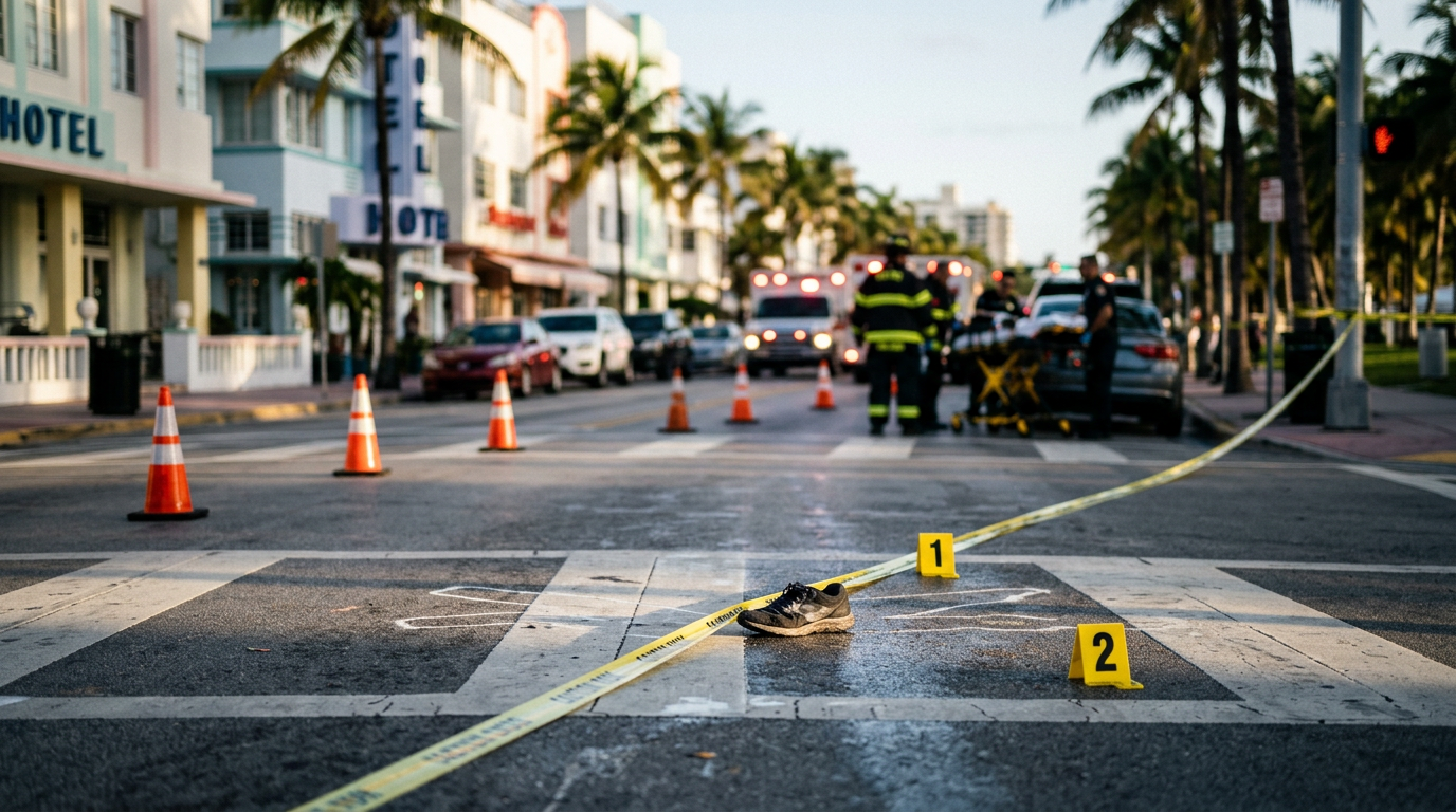 Residente de Homestead atropellado en cruce peatonal de Miami Beach mientras se aplican las nuevas reglas de negligencia comparativa modificada
