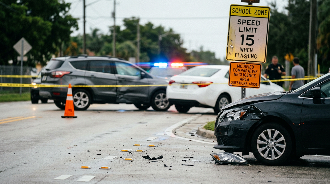 Homestead School Zone Collision Raises Questions Regarding Florida New Modified Comparative Negligence Standards