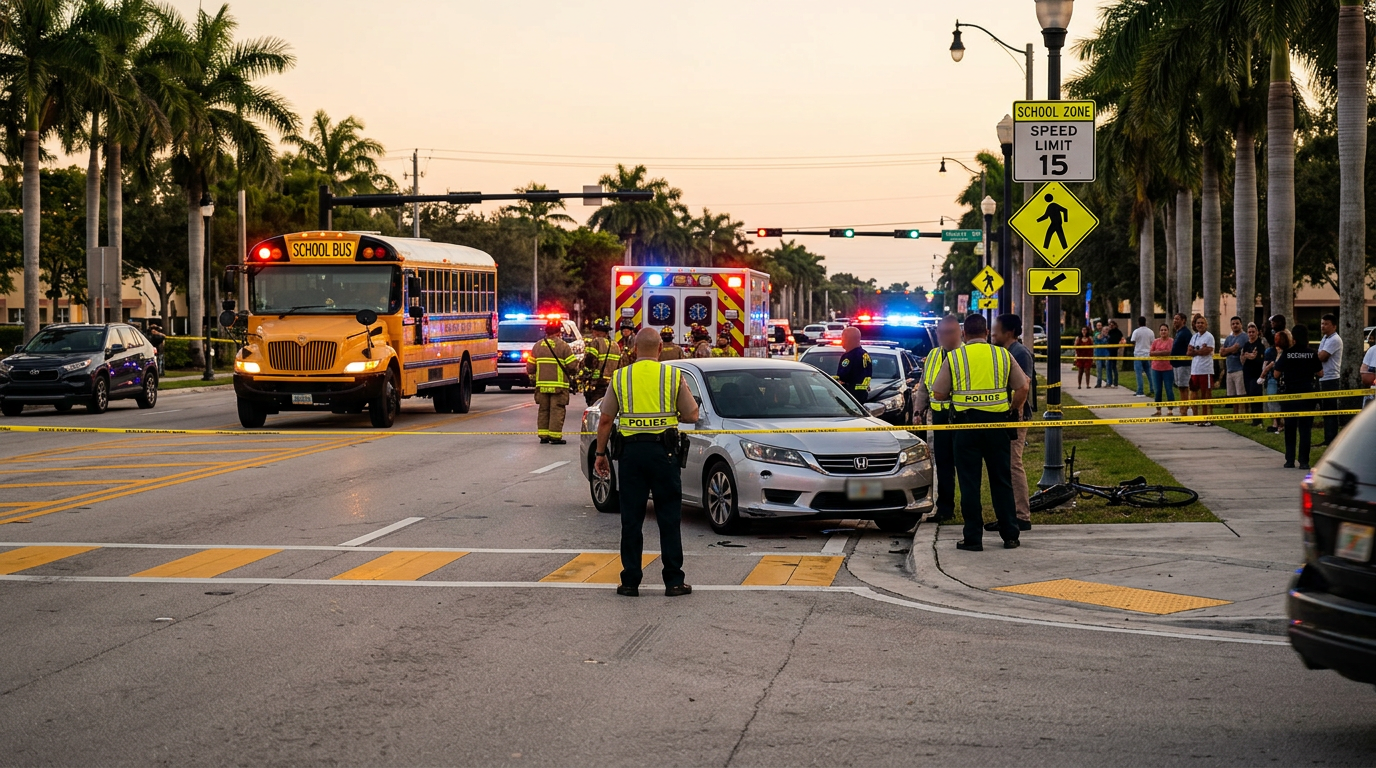 Choque contra peatón en zona escolar de Homestead plantea preguntas clave sobre la responsabilidad de establecimientos en Miami
