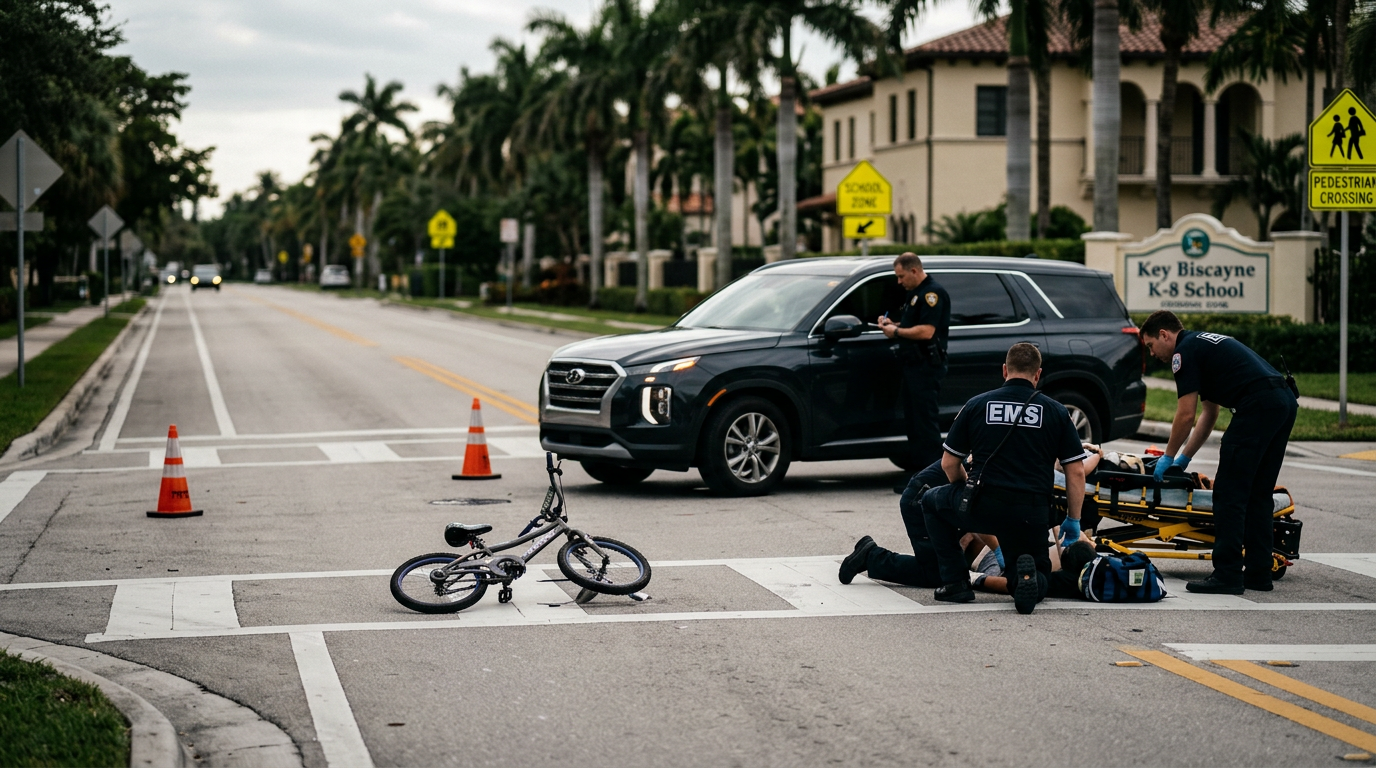 Key Biscayne School Zone Pedestrian Accident Highlights Florida's 51 Percent Comparative Negligence Shield