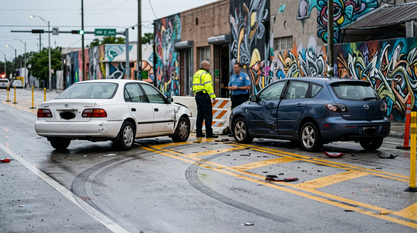 Lane-Shift Collision in Wynwood Highlights Urgency of Florida PIP Fourteen Day Medical Deadline