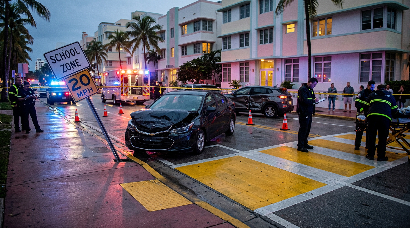 Miami Beach School Zone Crash Raises Questions Over Florida No-Fault Serious Injury Thresholds