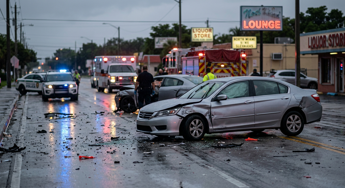 North Miami Multi-Vehicle Hydroplane Crash Raises Critical Questions Regarding Liquor Liability and Dram Shop Statutes