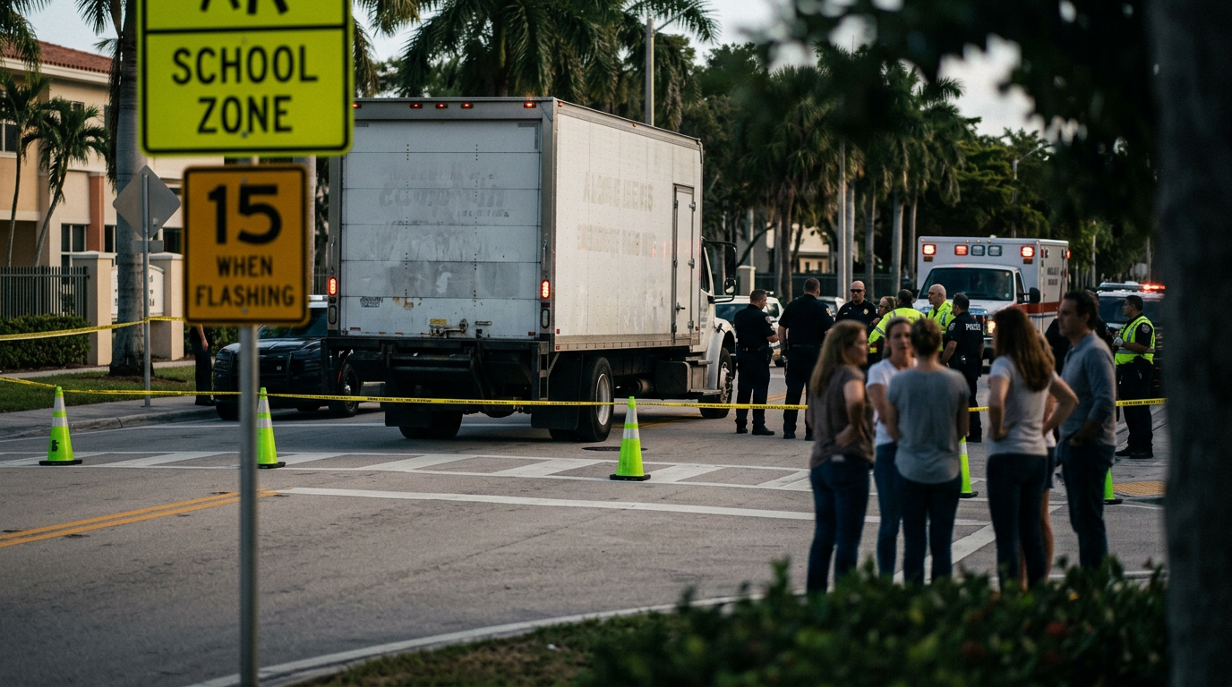 Peatón atropellado por camión comercial en zona escolar de Key Biscayne genera serias dudas sobre el cumplimiento de seguridad