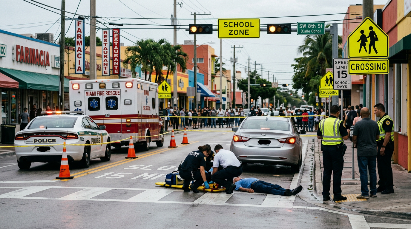 Pedestrian Struck in Little Havana School Zone Highlights Florida's Modified Comparative Negligence Standard