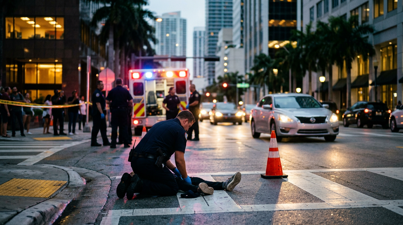 Pedestrian Struck Near Downtown Miami Highlights Importance of Stacking Uninsured Motorist Coverage for Victims