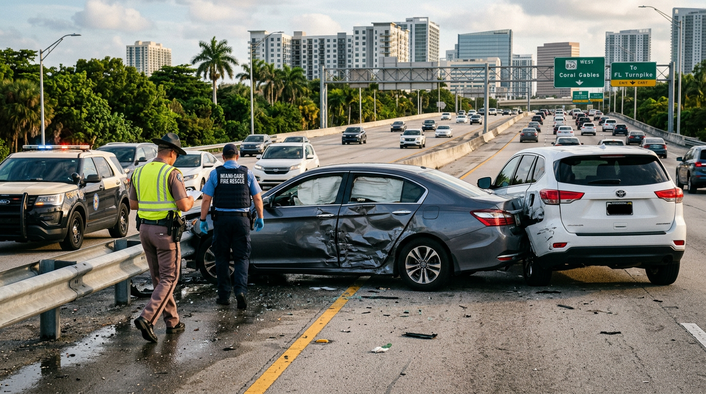 Serious Dolphin Expressway Sideswipe in Coral Gables Highlights Florida No-Fault Serious Injury Thresholds for Victims