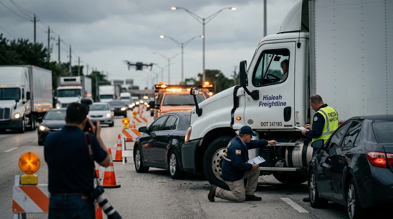Serious Hialeah Trucking Accident in Coral Gables Highlights Complex Federal Safety Violation Regulations