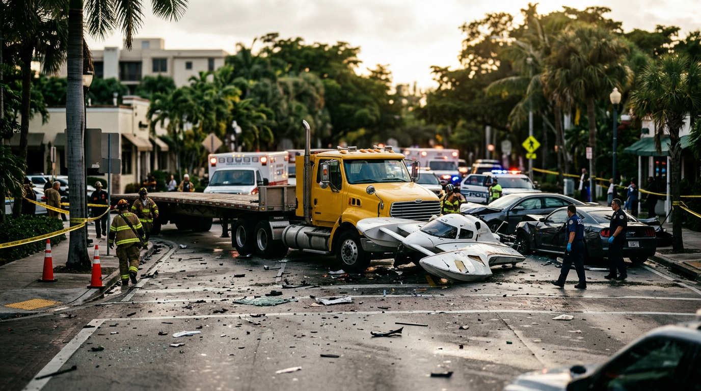 Serious Hydroplane Collision in Coconut Grove Raises Questions of Federal Trucking Safety Compliance