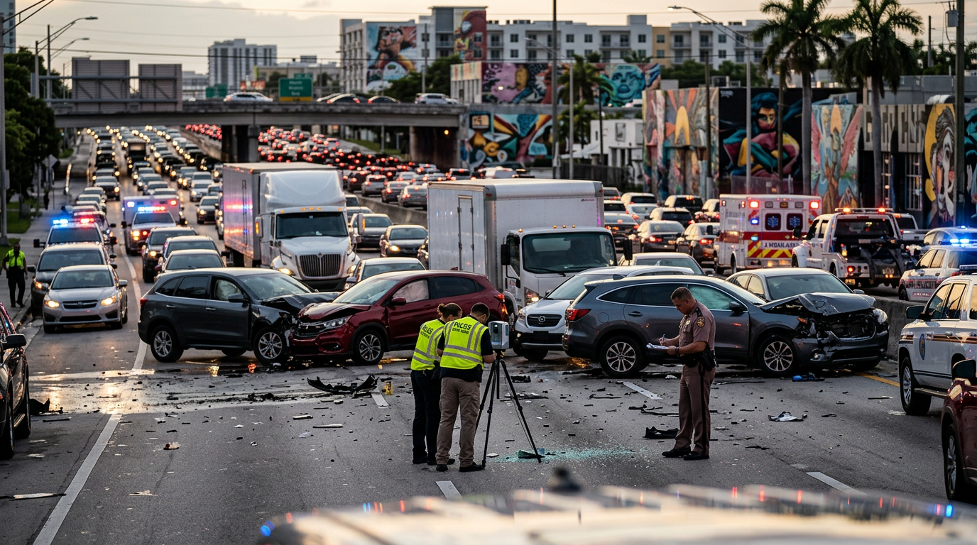 Serious I-95 Rush Hour Pile-Up Near Wynwood Sparks Critical Deadlines for Evidence Preservation