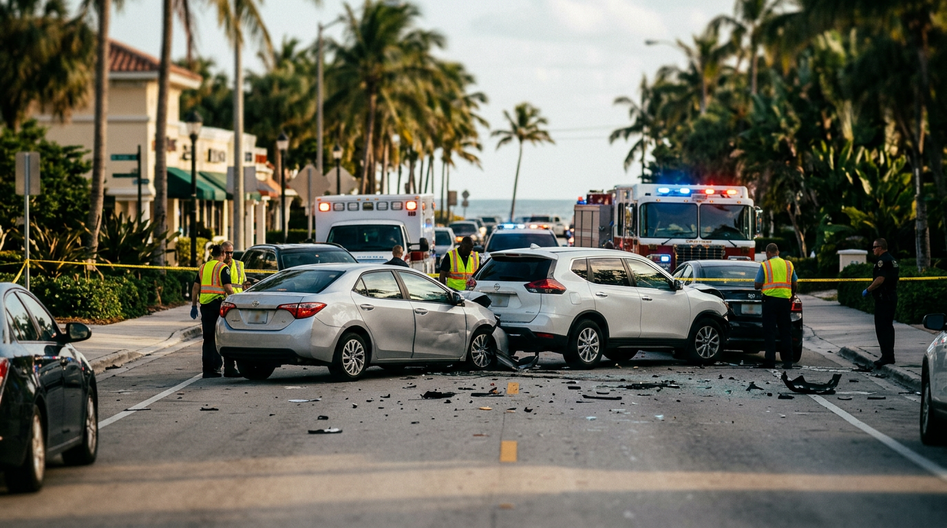 Serious Key Biscayne Chain-Reaction Crash Highlights Critical Need for Uninsured Motorist Coverage Stacking