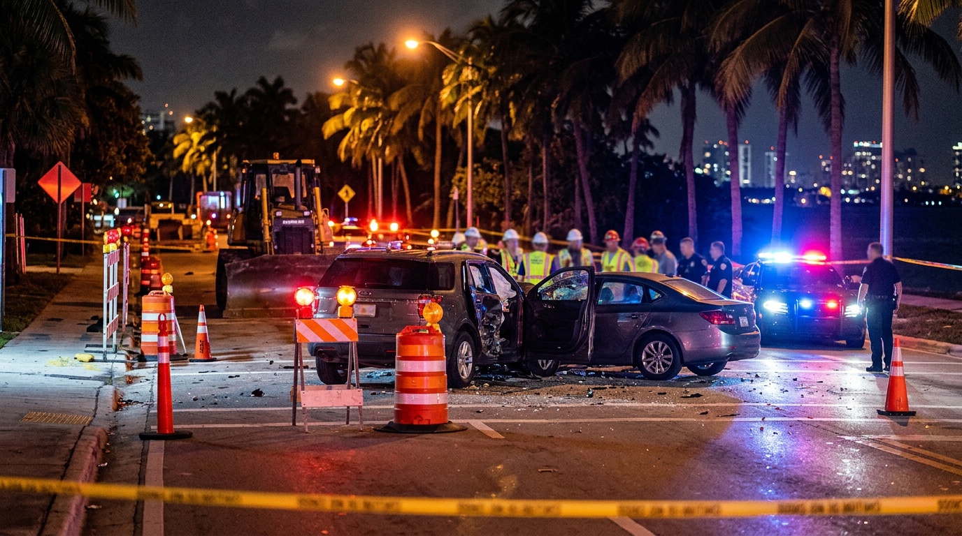 Serious Key Biscayne Construction Zone Collision Raises Questions Regarding Florida Dram Shop Liability
