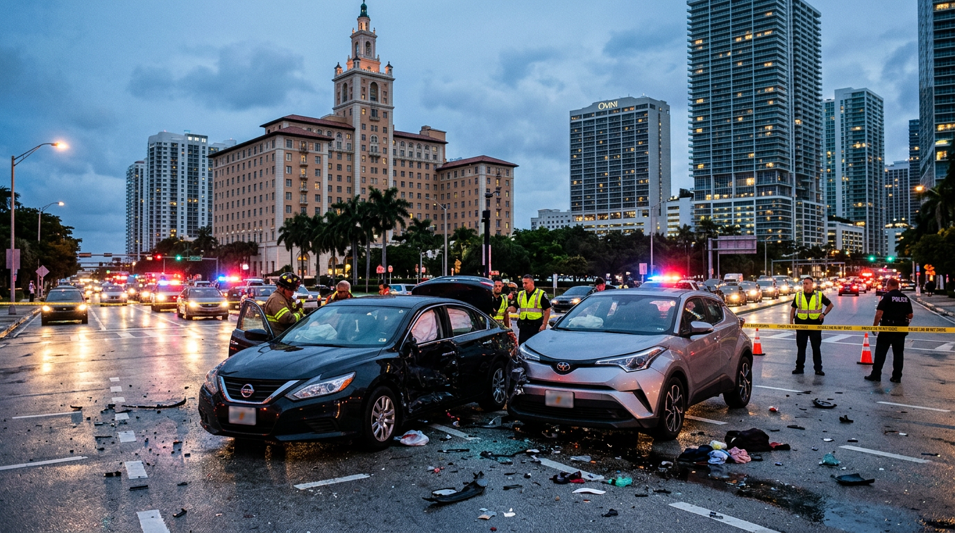 Serious Left-Turn Crash Near Coral Gables Highlights Critical Need for Uninsured Motorist Stacking