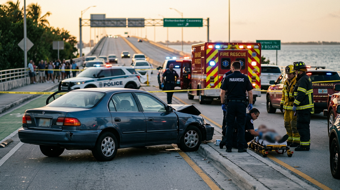 Grave choque por DUI en el MacArthur Causeway resalta los derechos de seguro PIP para peatones en Miami