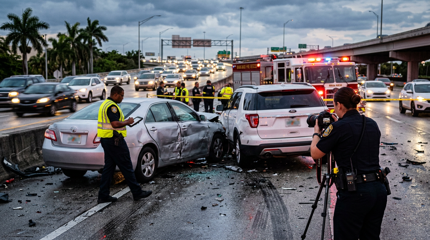 Serious Miami Beach Merge Collision on Palmetto Expressway Highlights Need for Digital Evidence Preservation