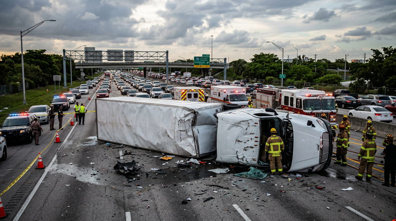 Serious North Miami Turnpike Truck Rollover Highlights Importance of Underinsured Motorist Coverage Stacking