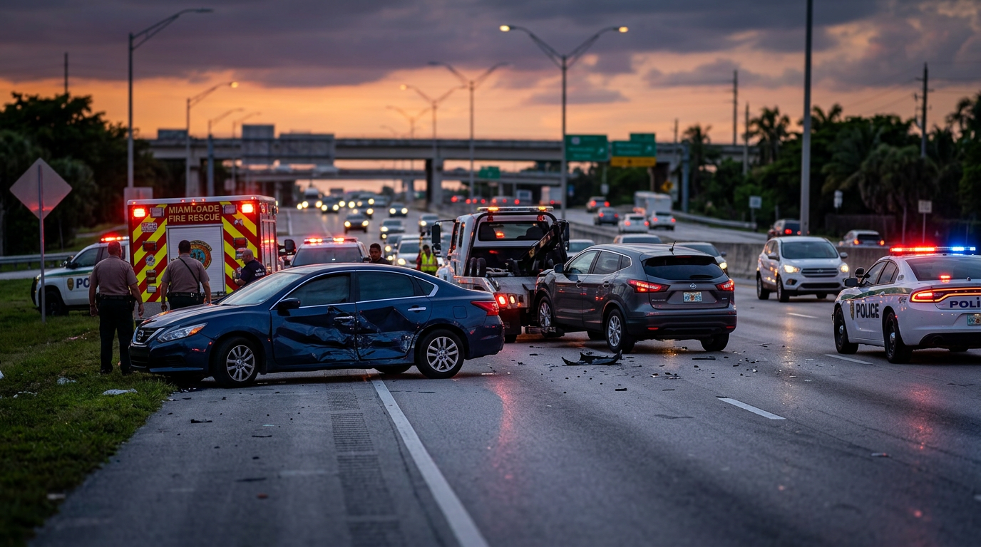 Serious Sideswipe Crash on Dolphin Expressway Near Kendall Highlights Importance of Stacking Underinsured Motorist Coverage