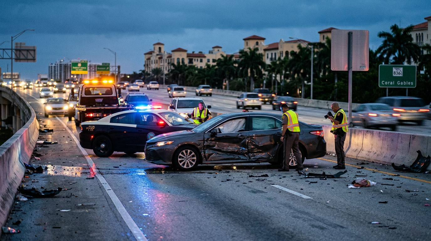 Severe Dolphin Expressway Sideswipe in Coral Gables Highlights Critical Need for Digital Evidence Preservation