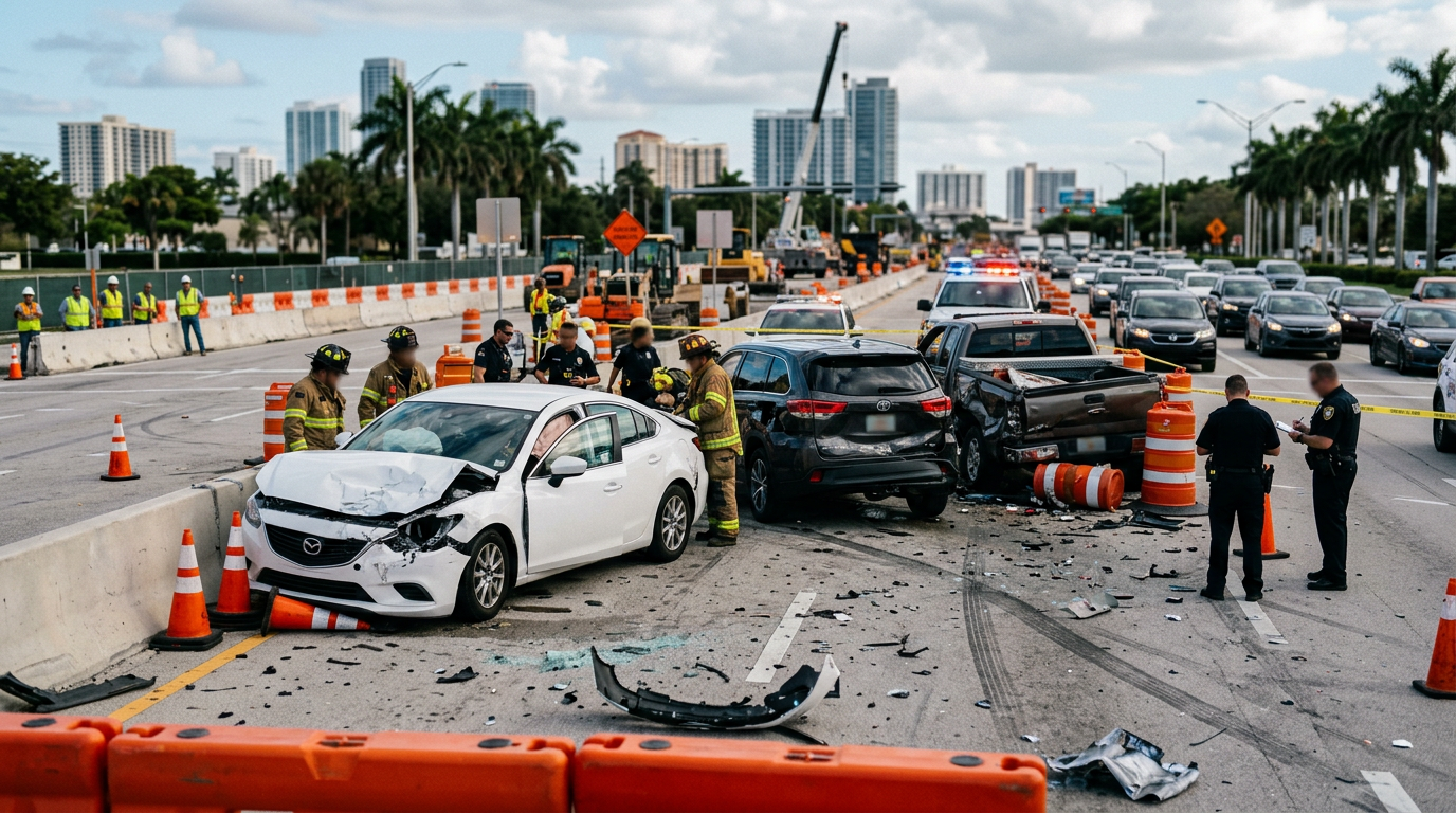 Severe Doral Construction Zone Collision Raises Questions Regarding Florida New Comparative Negligence Standards
