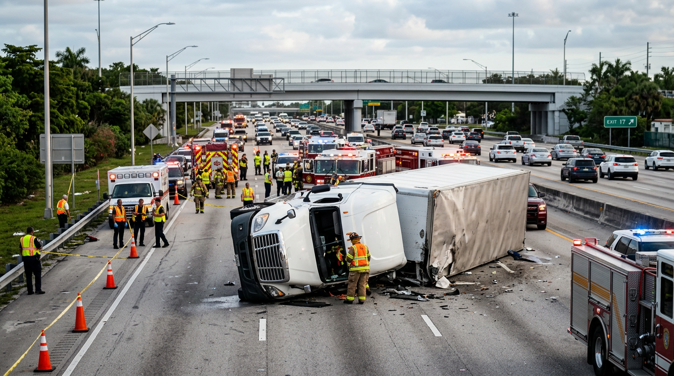Severe Pinecrest Turnpike Rollover Involving Commercial Truck Raises Underinsured Motorist Stacking Questions
