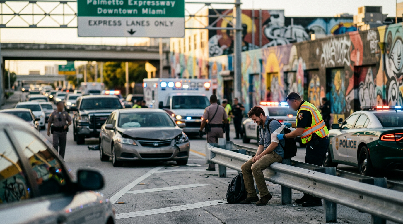 Accidente en el Palmetto deja herido a conductor de Wynwood: los retos para superar el límite del 'No-Fault' en Florida