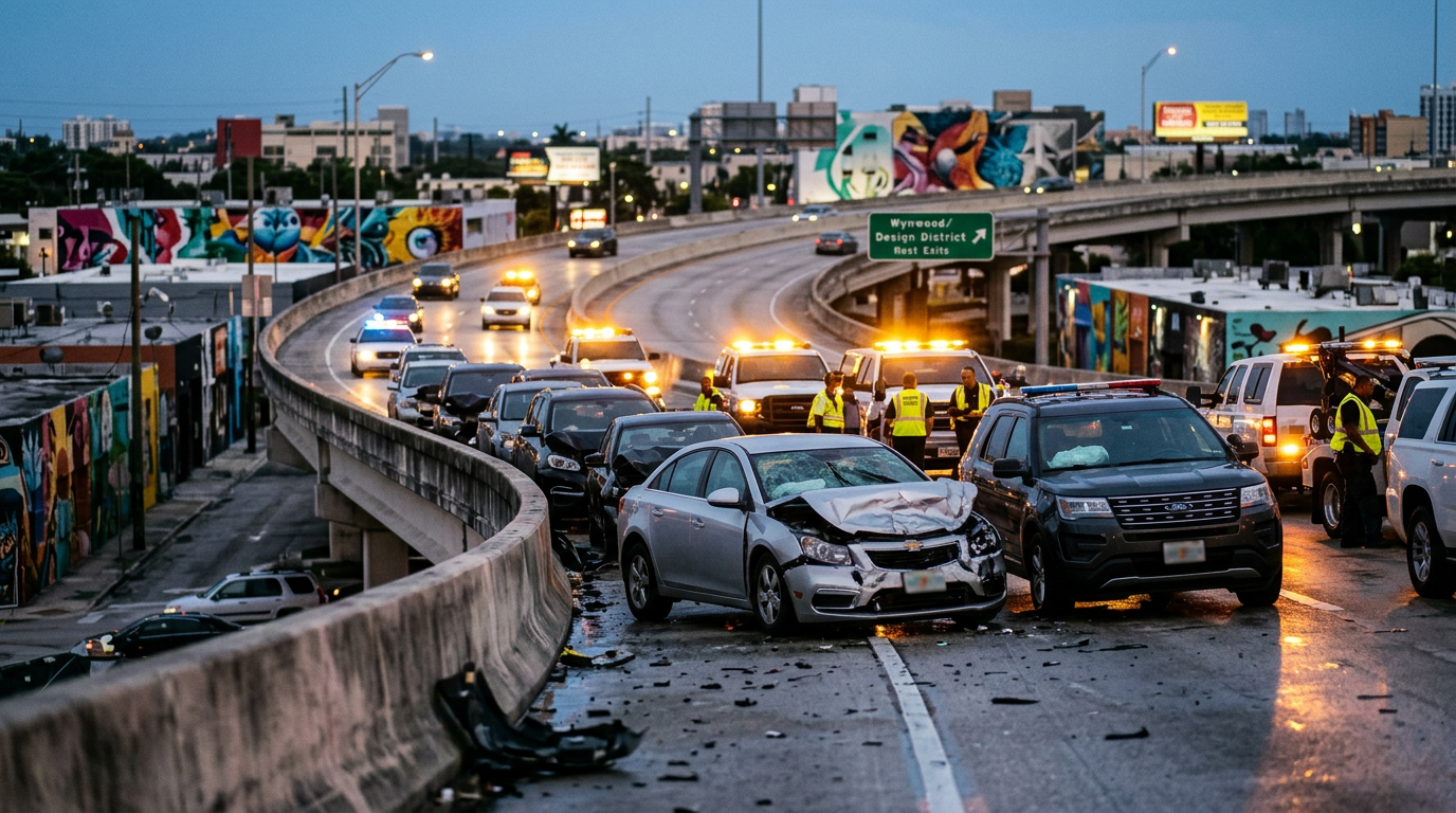 Wynwood I-95 Multi-Car Crash Highlights New Florida Comparative Negligence Limits for Injured Drivers