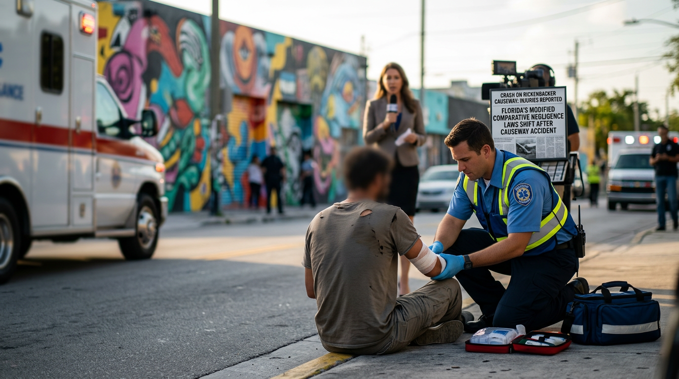Wynwood Resident Injured in Rickenbacker Causeway Crash Amid Shifts in Florida Modified Comparative Negligence Laws